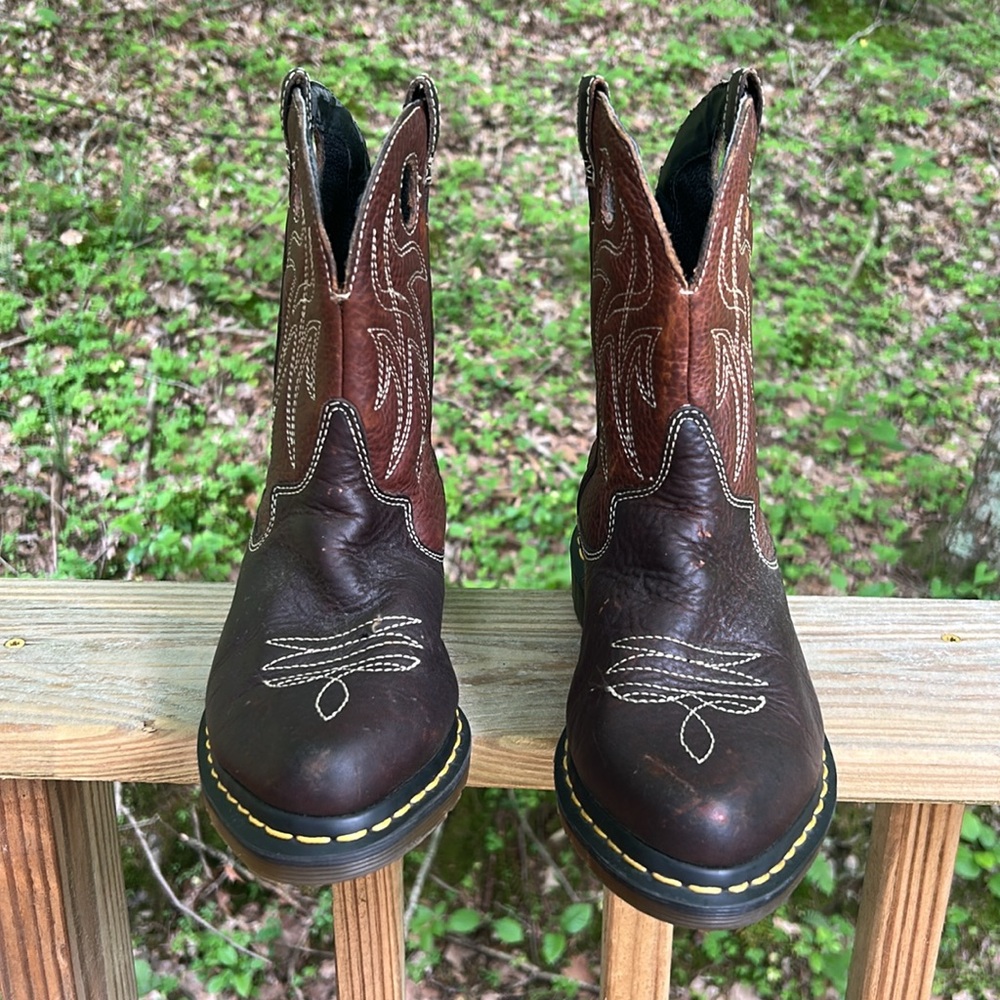 Dr. Martens Brown Leather Western Heeled Boot - Picture 5 of 11
